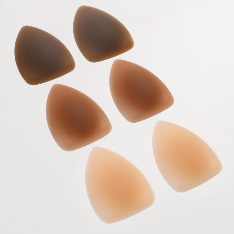 Triangle Opaque Bra Pad Reusable Skin Tone Non Glue Silicone Nipple Cover