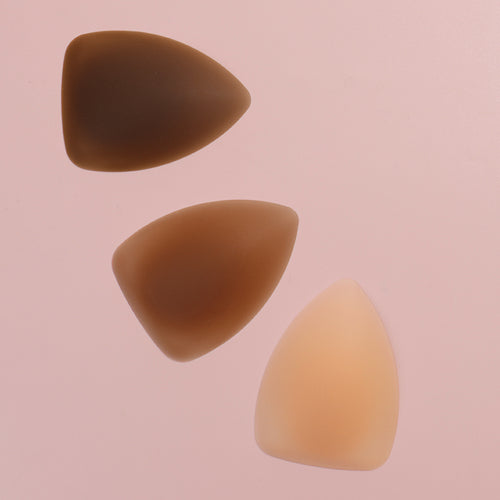 Triangle Opaque Bra Pad Reusable Skin Tone Non Glue Silicone Nipple Cover